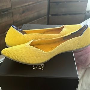 Rothy's Shoes Rothys The Point Yellow Knit Ballet Flat
